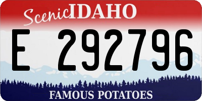 ID license plate E292796