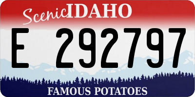 ID license plate E292797