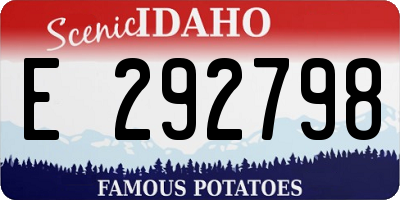 ID license plate E292798