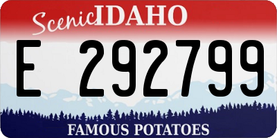 ID license plate E292799