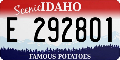 ID license plate E292801