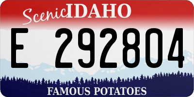 ID license plate E292804