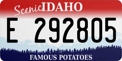 ID license plate E292805