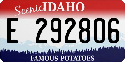 ID license plate E292806