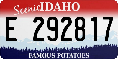 ID license plate E292817