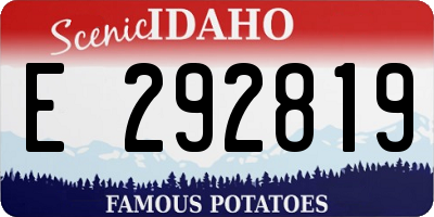 ID license plate E292819