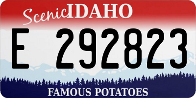ID license plate E292823