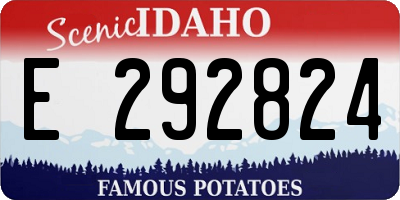 ID license plate E292824