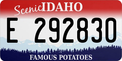 ID license plate E292830