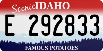 ID license plate E292833