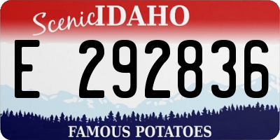 ID license plate E292836