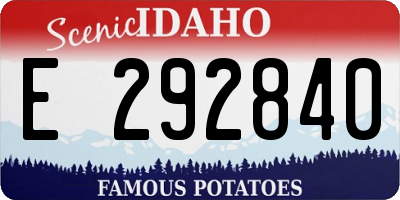 ID license plate E292840
