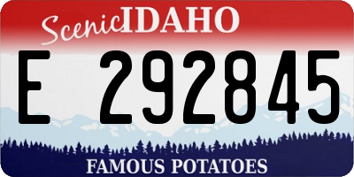 ID license plate E292845
