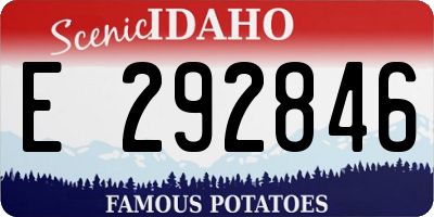 ID license plate E292846