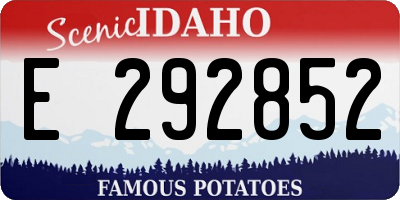 ID license plate E292852
