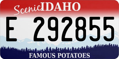 ID license plate E292855