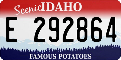 ID license plate E292864