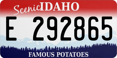 ID license plate E292865