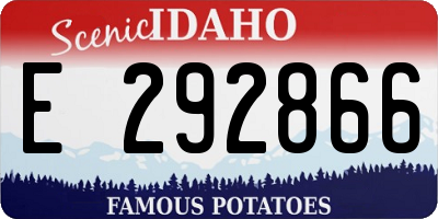 ID license plate E292866
