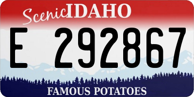 ID license plate E292867