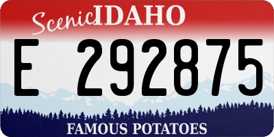 ID license plate E292875
