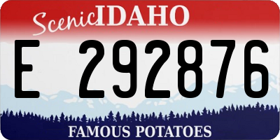 ID license plate E292876