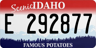 ID license plate E292877