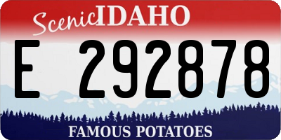 ID license plate E292878