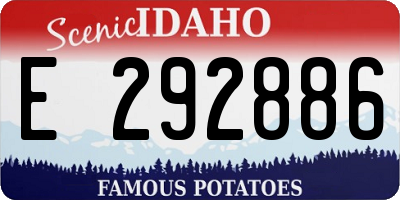 ID license plate E292886