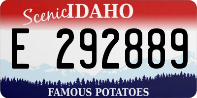 ID license plate E292889