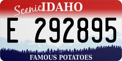 ID license plate E292895