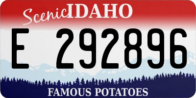 ID license plate E292896