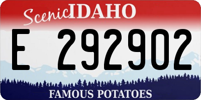 ID license plate E292902