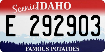 ID license plate E292903
