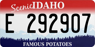 ID license plate E292907