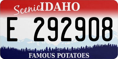 ID license plate E292908
