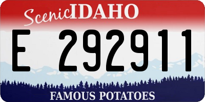 ID license plate E292911