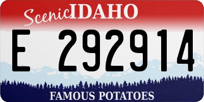ID license plate E292914