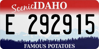 ID license plate E292915