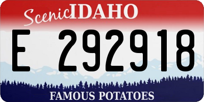 ID license plate E292918