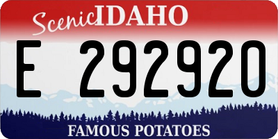 ID license plate E292920