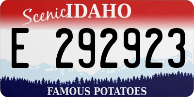 ID license plate E292923
