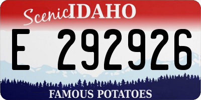 ID license plate E292926