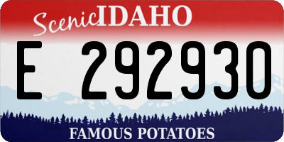 ID license plate E292930