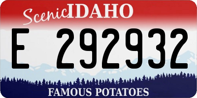 ID license plate E292932