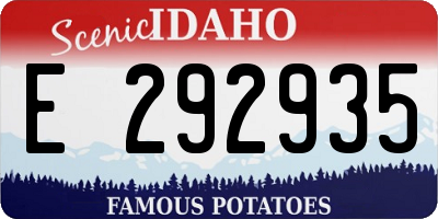 ID license plate E292935