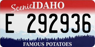 ID license plate E292936