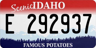 ID license plate E292937