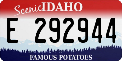 ID license plate E292944