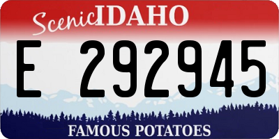 ID license plate E292945